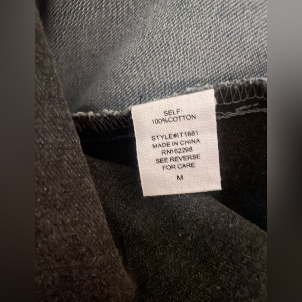 SHOP ZOCO. Silverado Black and Blue Denim Jacket with Floral Detail NWT - Picture 13 of 16